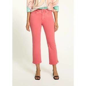 NEW FDJ olivia boot crop denim mid-rise pants in coral